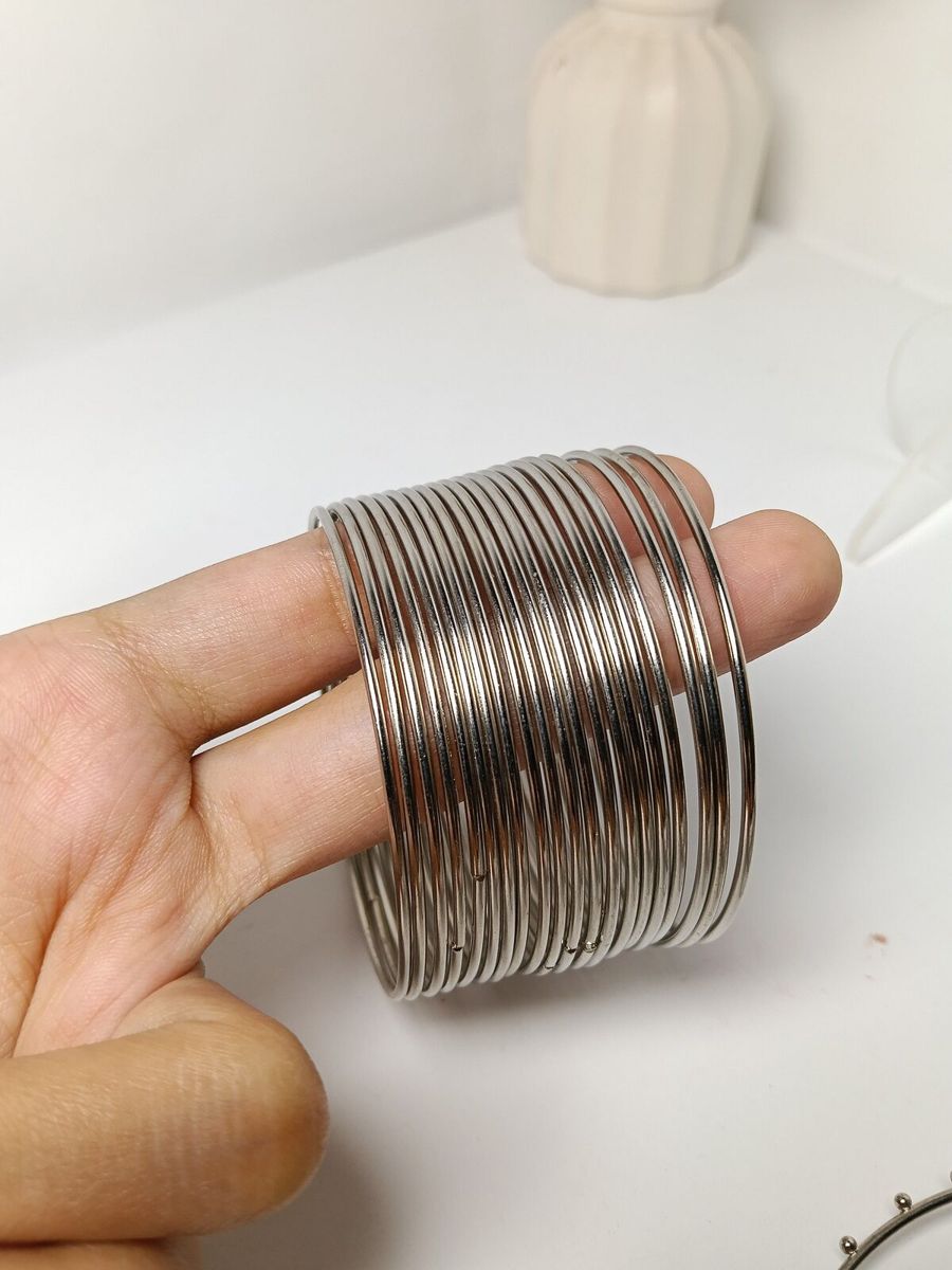 Plain silver bangles