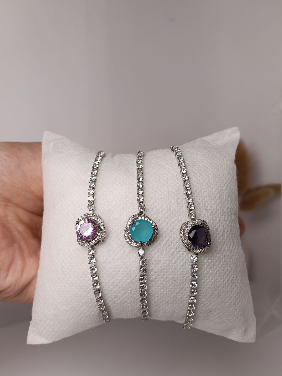 Noor Halo Tennis Bracelet